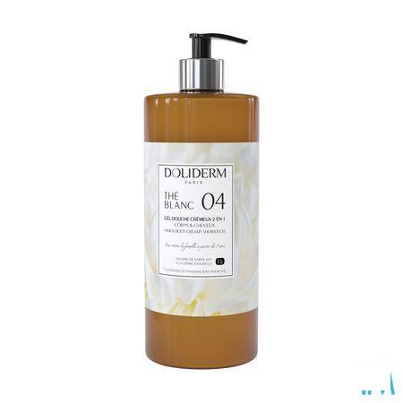 Doliderm Gel Douche 2En1 The Blanc Fl Pompe 1L