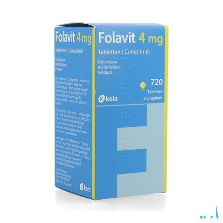 Folavit 4 mg Comp 720 X 4 mg  -  Kela Pharma