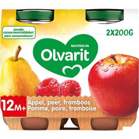 Olvarit Appel Peer Framboos 2x200 gr 12m55  -  Nutricia