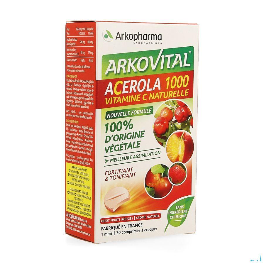 Arkovital Acerola 1000 Tabletten 30 + 1 Tube 15 Comp  -  Arkopharma