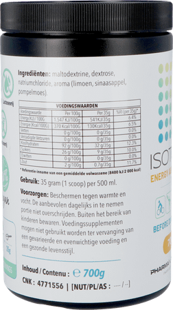 Sport Isotone Energy Agrum Drink700 gr Pharmanutrics