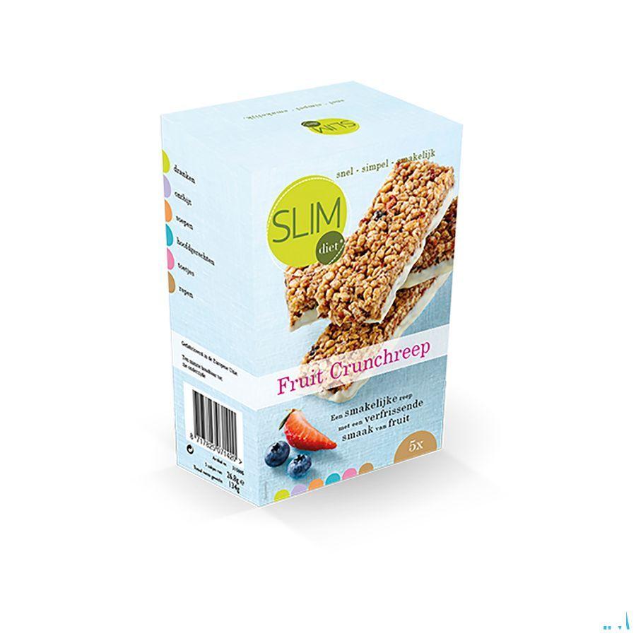 Slimdiet Reep Fruit Crispy 5x50 gr  -  Slimdiet Bv