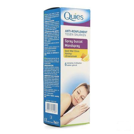 Quies Anti ronflement Miel-citron Spray Buccal 70 ml  -  Quies