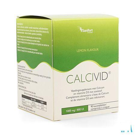 Calcivid 1000 mg/800IELemon Chew 90 