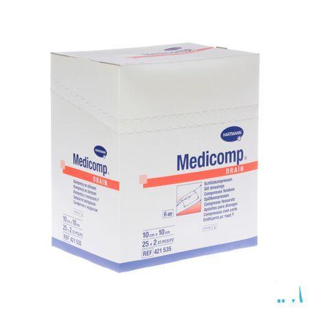 Medicomp Drain Kompres Steriel 10X10Cm 25X2 4215356  -  Hartmann