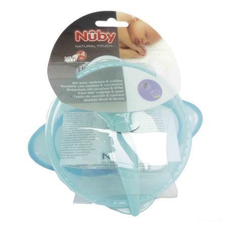 Nuby Bol Ventouse & Cuillere Bleu  -  New Valmar