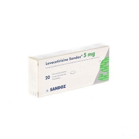 Levocetirizine Sandoz 5 mg Tabletten Enrob. 20 X 5 mg
