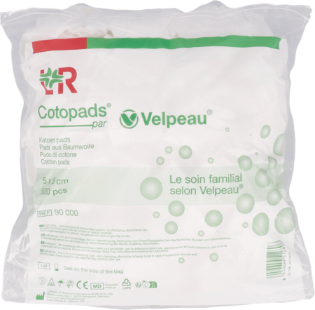 Cotopads Velpeau 5X5Cm Sach 500 90000
