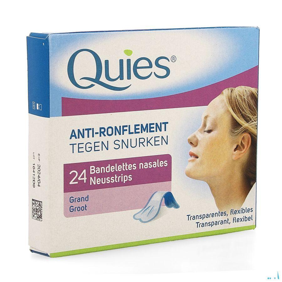 Quies Tegen Snurken Neusstrips Groot 24  -  Quies