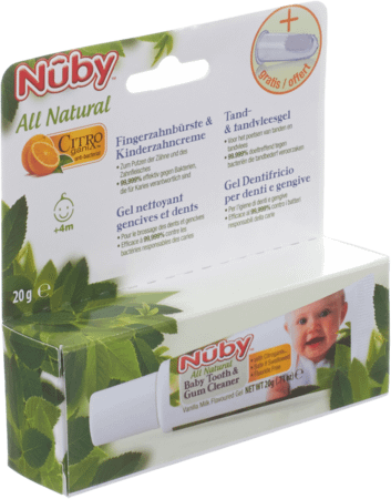 Nuby Citroganix Gel Nettoyant Gencives Et Dent + Doigt Massant 15 gr - 4m +   -  New Valmar