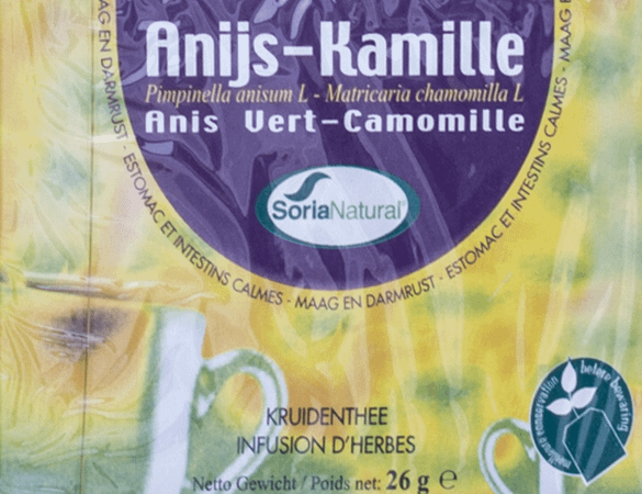 Soria Manzanilla-anis - Kamille-anijs Natusor - 20 Builtjes  -  Soria Bel