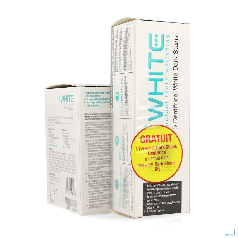 Iwhite Dark Stains Kit + Dentifrice 75 ml