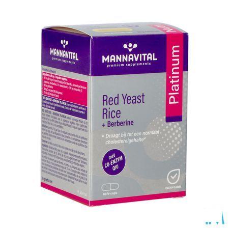 Mannavital Red Yeast Rice + Berberine Plat.V-Caps 60  -  Mannavita
