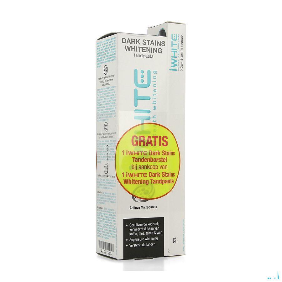 Iwhite Dark Stains Whitening Tandpasta Tube 75 ml