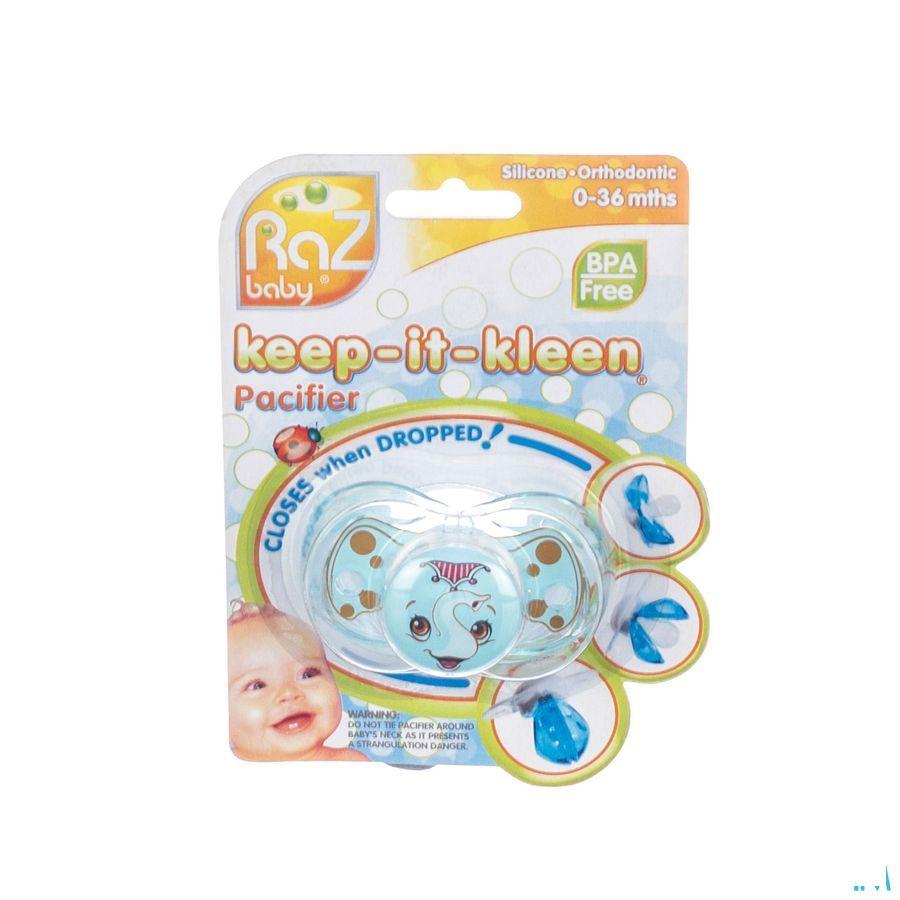 Raz Baby Keep It Clean Sucette Elfy Elephant  -  Solidpharma