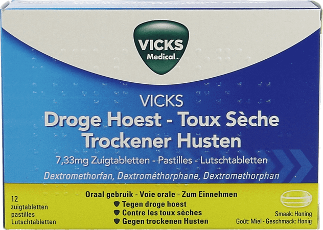 Vicks Vapotabs Antitussif Zuigtabl 12
