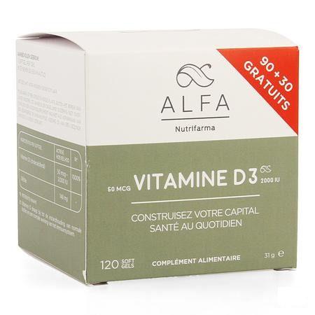 Alfa Vitamine D3 50 mcg Softgel 120  -  Nutrifarma
