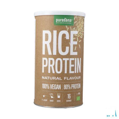 Purasana Plant.protein Rijst 80% Naturel Bio 400 gr