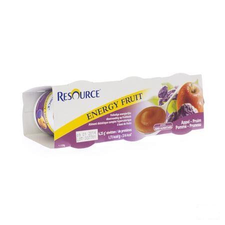 Resource Energy Fruit Pomme-prune Cups 3x125 gr  -  Nestle