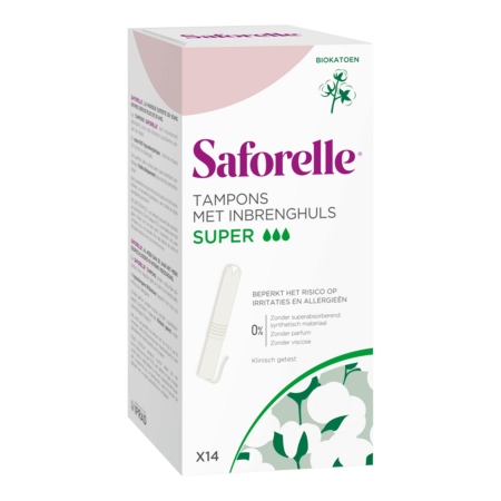 Saforelle Coton Protect Tampons Inbrengh. Super 14