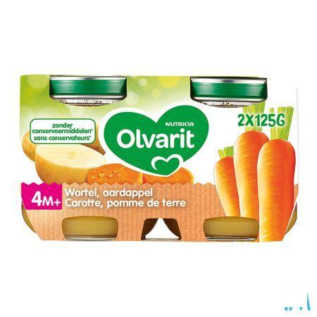 Olvarit Carotte Pomme De Terre 2x125 gr 4m01  -  Nutricia