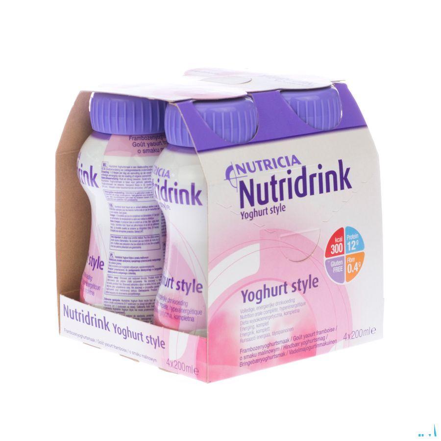 Nutridrink Yoghurtsmaak Framboos 4x200 ml  -  Nutricia