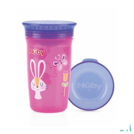 Nuby Gobelet Magique 360r 300 ml Rose 6m +   -  New Valmar