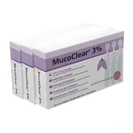 Mucoclear 3% Nacl Ampullen 60x4 ml  -  Henrotech