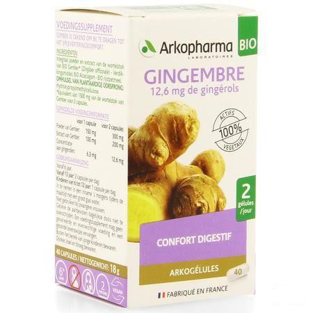Arkogelules Gingembre Bio Capsule 40  -  Arkopharma