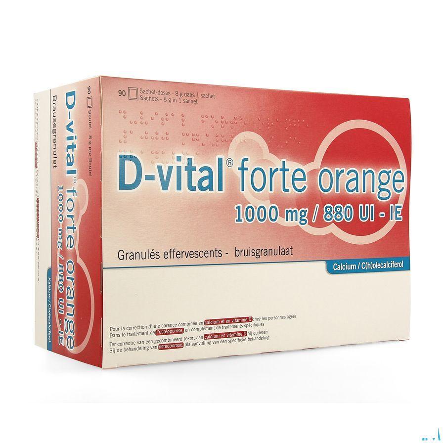 D Vital Forte Orange 1000/880 Sachets 90  -  Will Pharma