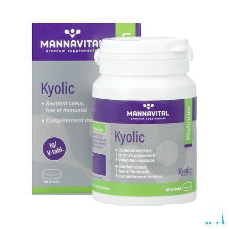 Mannavital Kyolic Platinum (gefermenteerde Knoflook) 60 caps