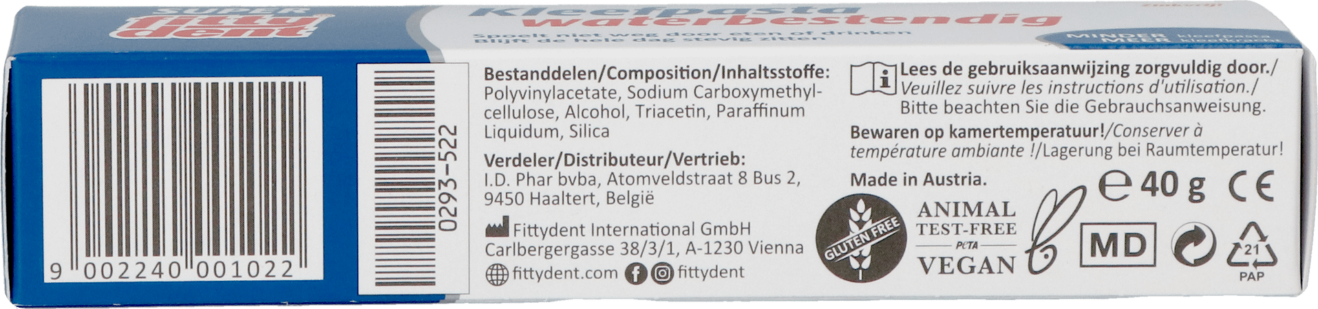 Fittydent Kleefcreme 40 gr  -  I.D. Phar