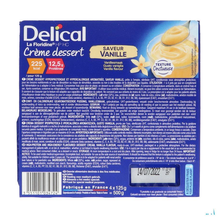 Delical Creme Dessert La Floridine Vanille 4X125 g  -  Bs Nutrition