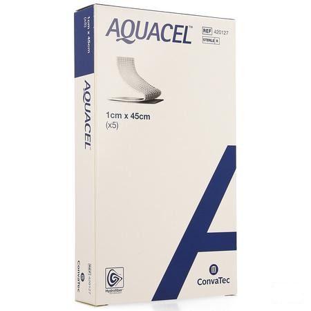 Aquacel Pansement Hydrofiber + renfort Fibre 1x45cm 5  -  Convatec