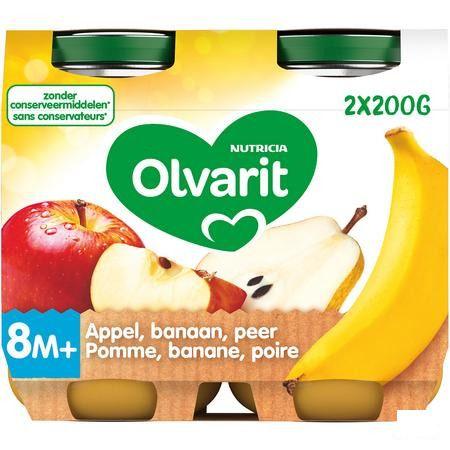 Olvarit Appel Banaan Peer 2x200 gr 8m59  -  Nutricia