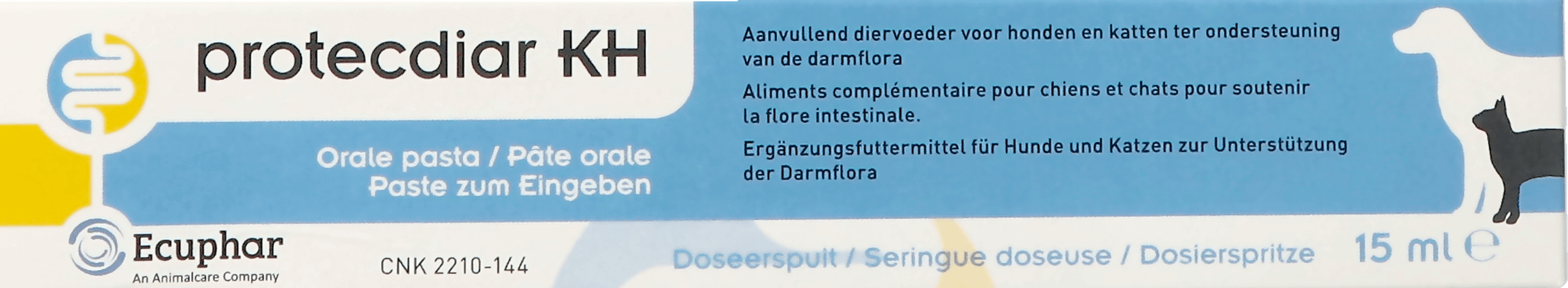 Protecdiar Kh Darmstabilisator Hond-kat Spuit 15 ml  -  Ecuphar