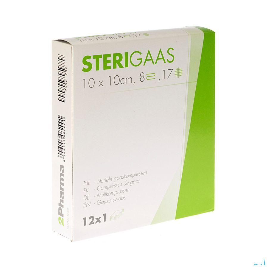 Sterigaas Kompres Steriel 8l 10,0x10,0cm 12x1