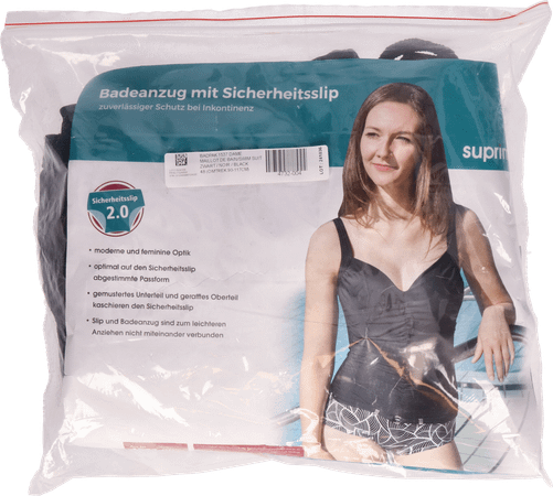 Suprima 1537 Badpak Dame + Slip Pes Zwart T48