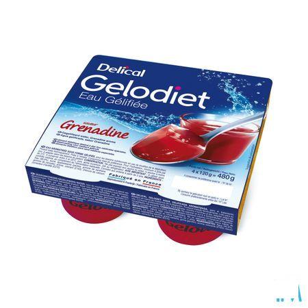 Gelodiet Gelwater Gesuikerd Grenadine Pot 4x120 gr  -  Bs Nutrition