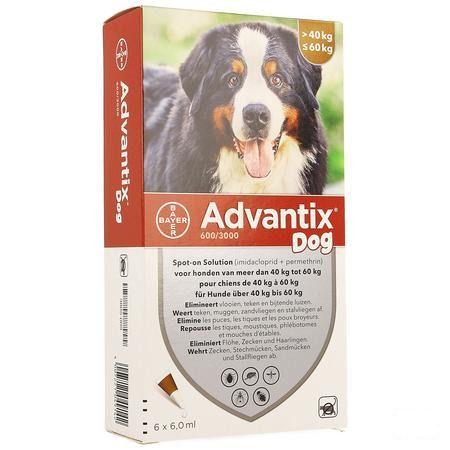 Advantix Dog Spot-on Solution Chien 40-60kg et 6x6 ml