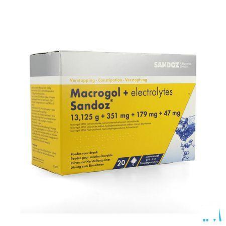 Macrogol + Electr Sandoz Pulv Gout Citron 20x13,7g 