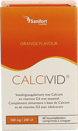 Calcivid 500 mg/200IEOrange Chew 60 
