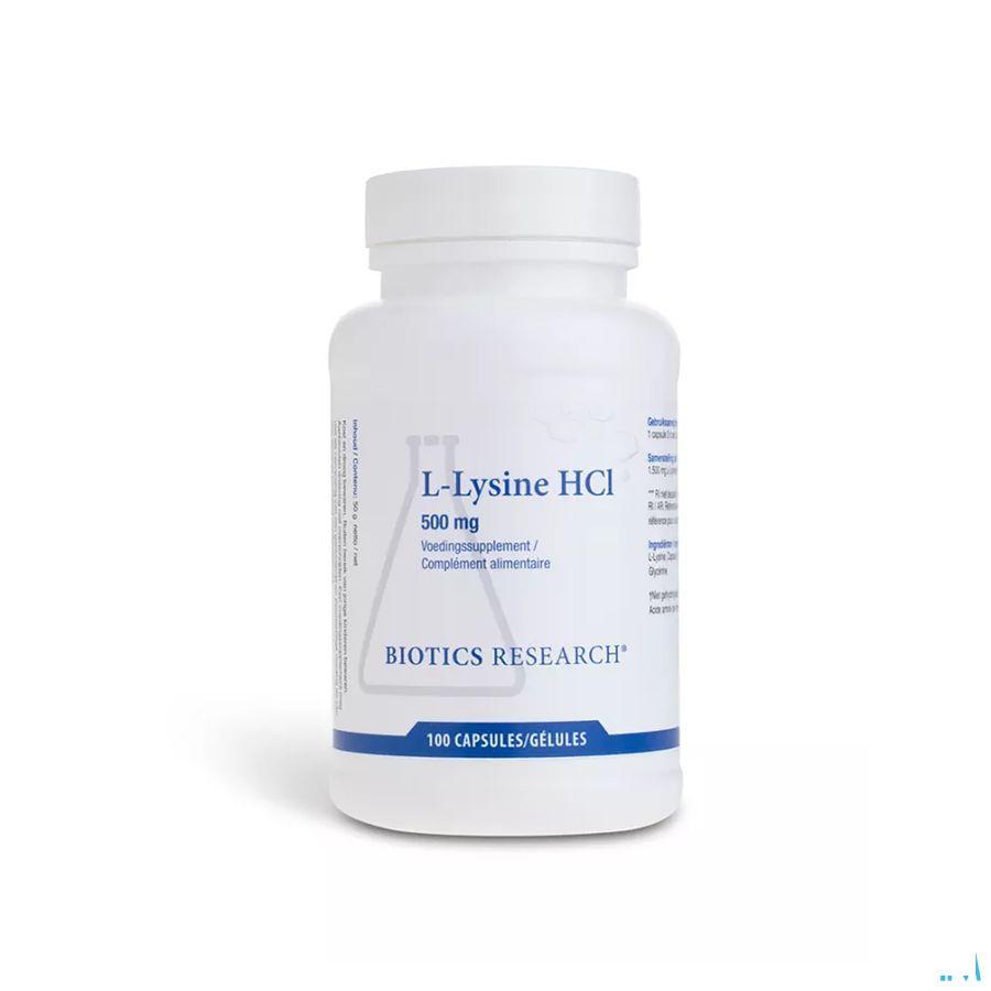 Biotics L-Lysine HCL 500mg 100 capsules  -  Energetica Natura
