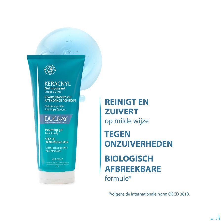 Ducray Keracnyl Gel Moussant 200 ml  -  Ducray Benelux