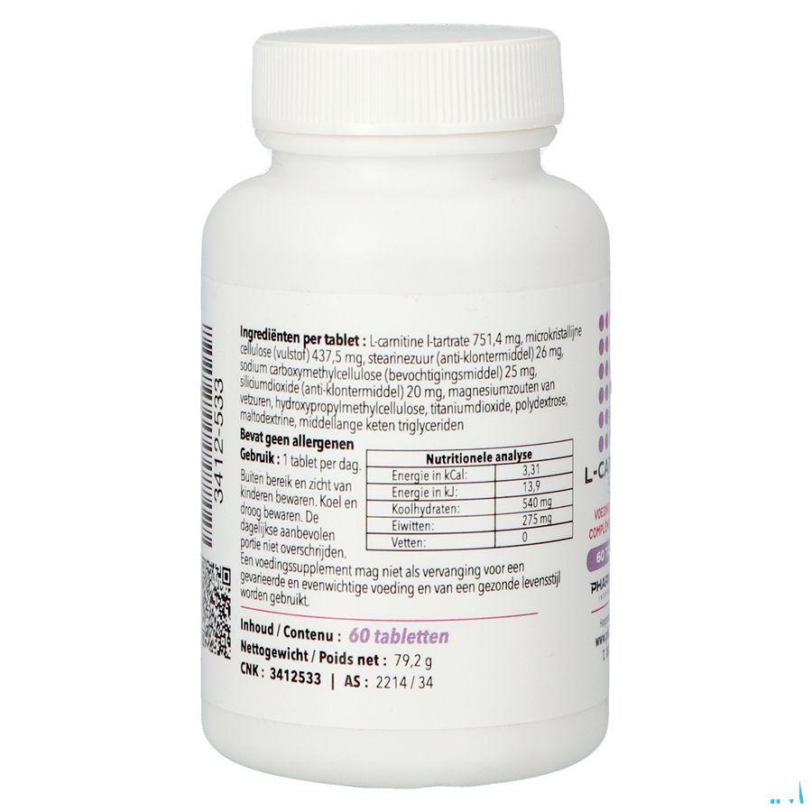 L Carnitine 500 Comprimes 60 Pharmanutrics  -  Pharmanutrics