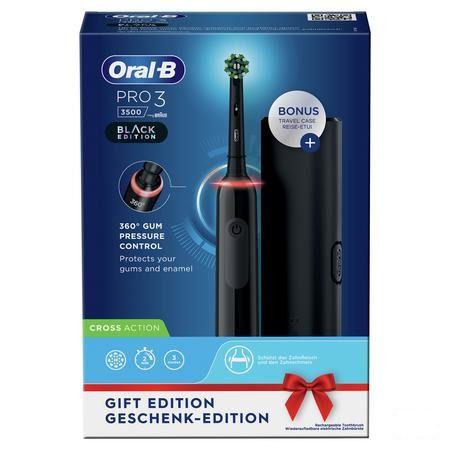 Oral-B Pro3 3500 Black Eb50Brb + Black Tc Box