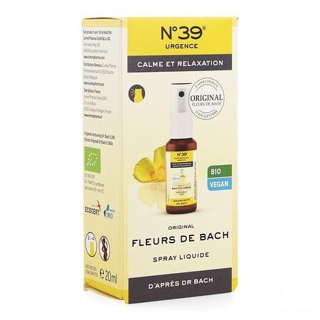 Bachbloesem Bio Nr 39 Noodgevallen Spray 20 ml  -  Eureka Pharma