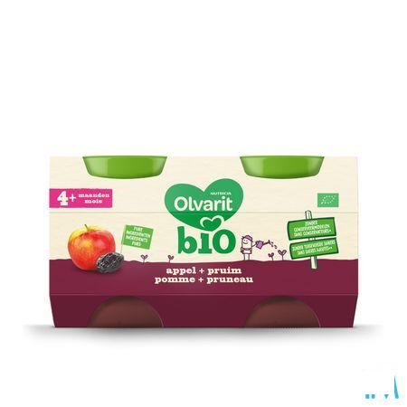 Olvarit Bio Pomme Pruneau 4M 2X125G  -  Nutricia