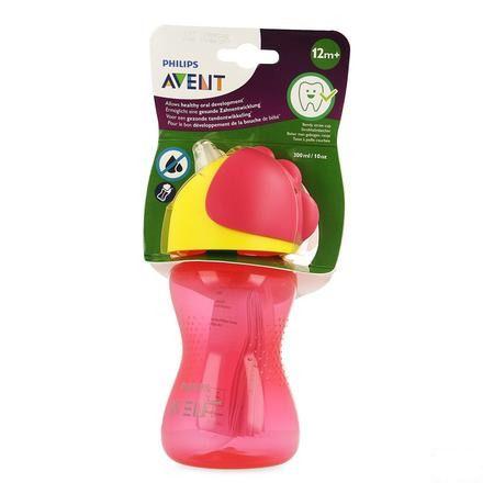 Philips Avent Drinkbeker Rietje Girl Roze 300 ml Scf798/02  -  Bomedys