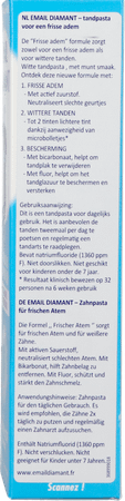 Email Diamant Dentifrice Blancheur Fraicheur 75ml